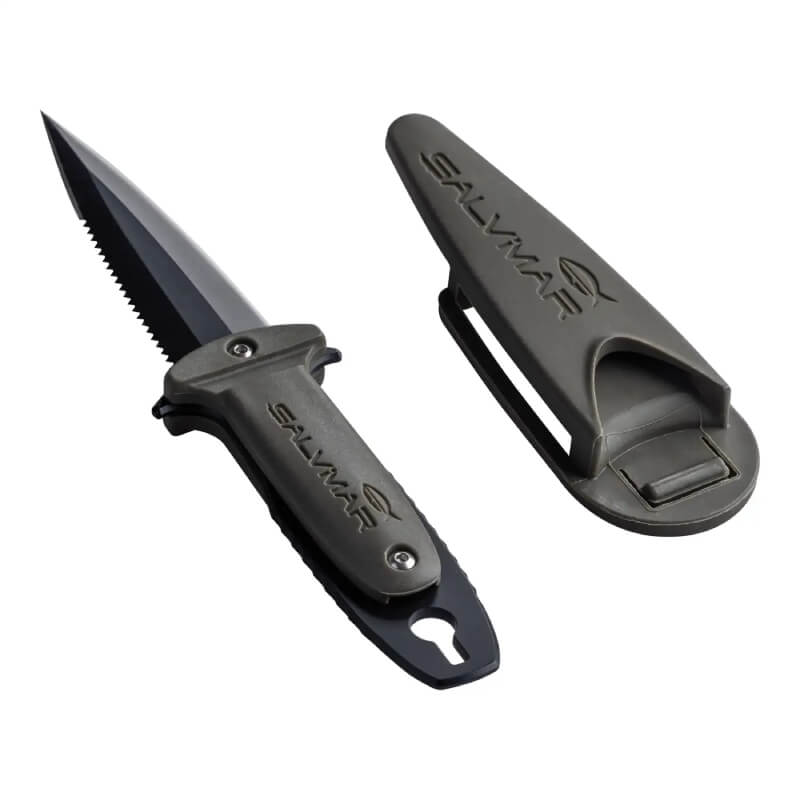 Potapljaški nož Salvimar Atlantis Military Green Black Blade - slika 2